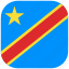 congo, country, democratic, flag, national, rounded, square 