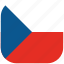 country, czech, flag, national, republic, rounded, square 