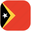 country, east, flag, national, rounded, square, timor 
