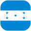 country, flag, honduras, national, rounded, square 