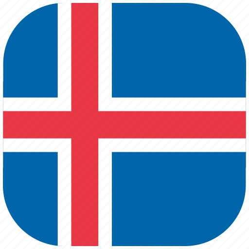 Country, flag, iceland, national, rounded, square icon - Download on Iconfinder