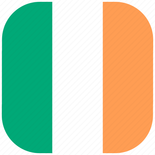 Country, flag, ireland, national, rounded, square icon - Download on Iconfinder