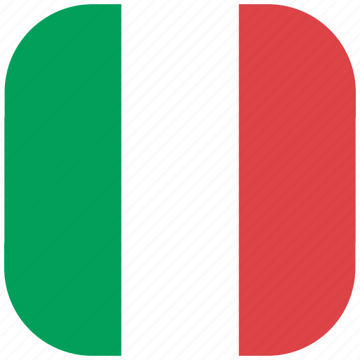 Country, flag, italy, national, rounded, square icon - Download on Iconfinder
