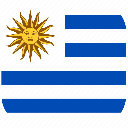 Country, flag, national, rounded, square, uruguay icon - Download on Iconfinder