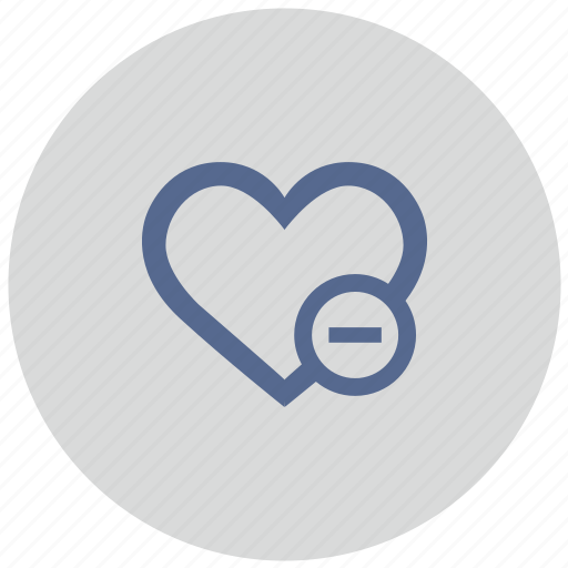 Erase, heart, like, love, minus, operation icon - Download on Iconfinder