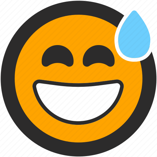 Embarrassed, emoji, expressions, funny, nervous, roundettes, smiley icon - Download on Iconfinder