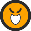 bad, devious, emoji, evil, expressions, roundettes, smiley 