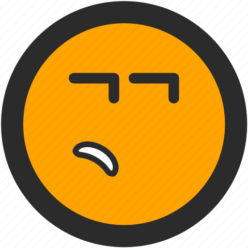 Angry, annoyed, emoji, expressions, roundettes, smiley icon - Download on Iconfinder