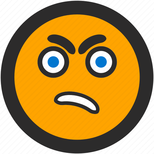 Angry, annoyed, emoji, expressions, roundettes, smiley icon - Download on Iconfinder
