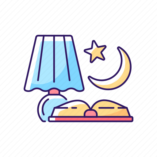 Evening, reading, lamp, book icon - Download on Iconfinder