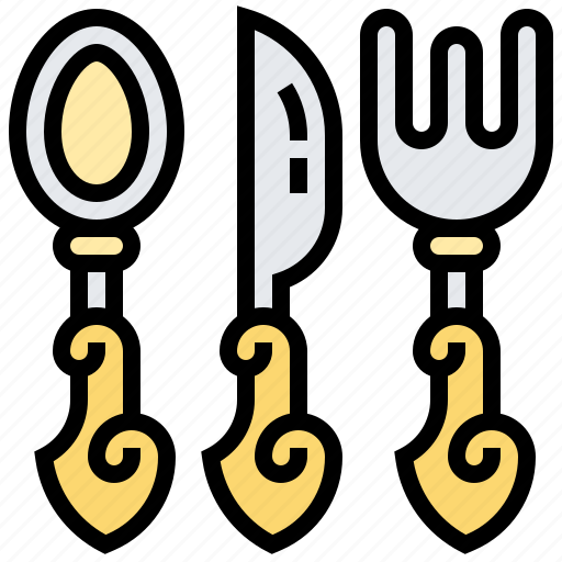 Cutlery, fork, knife, silverware, spoon icon - Download on Iconfinder