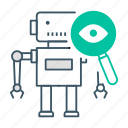 .svg, magnifying glass, magnifier, robot, technology, artificial intelligence