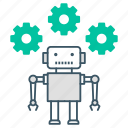 automation, cog, robot, bot, gear, setting