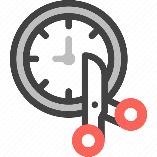Time management, business, cut, clock, scissors, tools, time icon - Download on Iconfinder