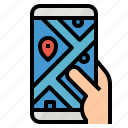 app, destination, location, map, smartphone