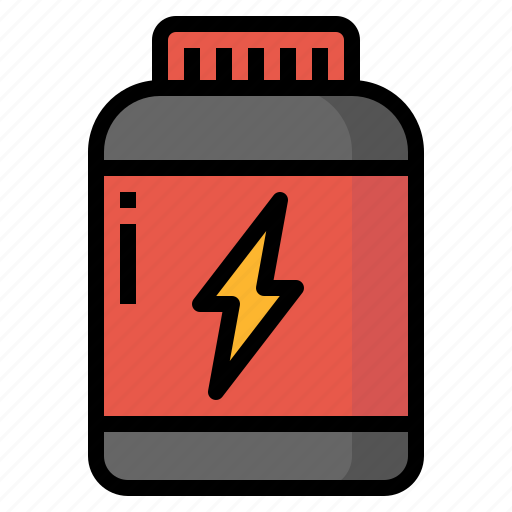 Gain, muscle, powder, protein, supplements icon - Download on Iconfinder