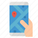 app, destination, location, map, smartphone