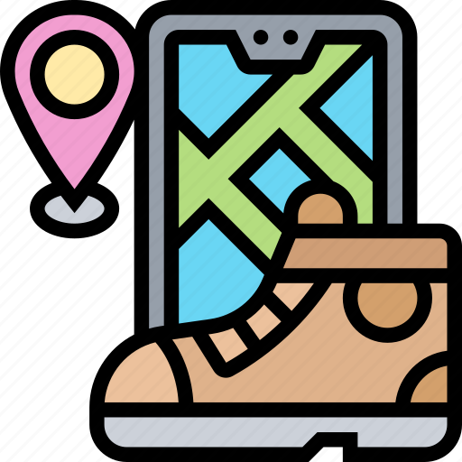 Destination, map, route, running, location icon - Download on Iconfinder