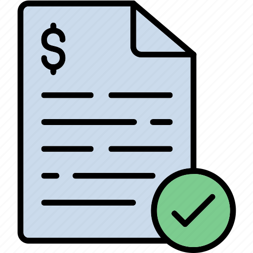 Bill, invoice, money, paid, tax, contract, receipt icon - Download on Iconfinder