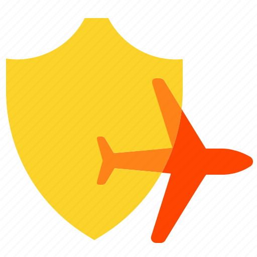 Flight, insurance, shield, travel icon - Download on Iconfinder