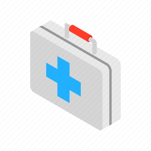 Aid, box, case, first, hospital, isometric, medicine icon - Download on Iconfinder