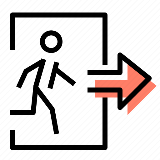 Passage, safety, emergency exit, emergency escape icon - Download on Iconfinder