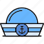 sailor, hat, captain, anchor, sea, cap, boat, ocean 