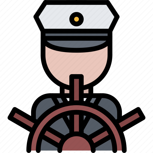 Man, captain, helm, sailor, sailing icon - Download on Iconfinder