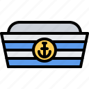 hat, anchor, sailor, sailing