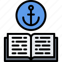 anchor, book, learning, sailor, sailing