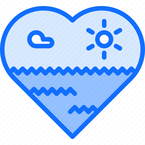 Sea, love, heart, water, sun, sailor, sailing icon - Download on Iconfinder