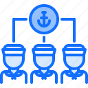 anchor, team, group, people, sailor, sailing