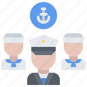 people, team, captain, group, anchor, sailor, sailing