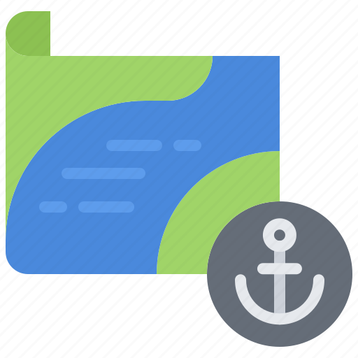 Map, anchor, plan, water, sailor, sailing icon - Download on Iconfinder