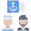 anchor, conversation, consultation, captain, sailor, sailing 