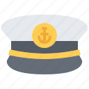 cap, captain, anchor, sailor, sailing