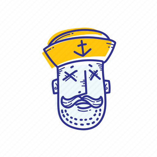 Captain, emoticon, face, marine, ocean, sad, sailor icon - Download on Iconfinder