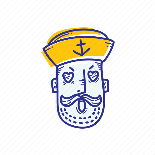 Captain, emoticon, face, love, marine, ocean, sailor icon - Download on Iconfinder