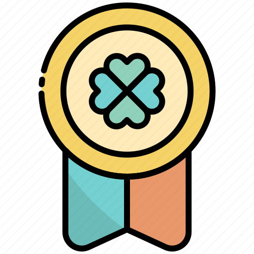 Badge, award, medal, achievement, saint patrick, st patrick, clover icon - Download on Iconfinder