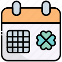 calendar, st patrick, saint patrick, clover, celebration, time and date