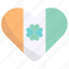 love, heart, ireland, irish, clover, flag, nation 