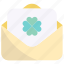 mail, message, invitation, clover, st patrick, saint patrick, ireland 