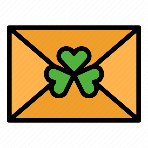 Envelope, festival, letter, mail, shamrock icon - Download on Iconfinder