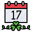 calendar, festival, ireland, saint patrick, shamrock 