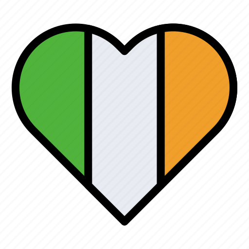Country, festival, flag, heart, ireland, saint patrick icon - Download on Iconfinder