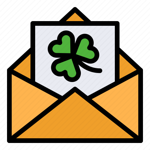 Festival, greeting card, letter, mail, shamrock icon - Download on Iconfinder