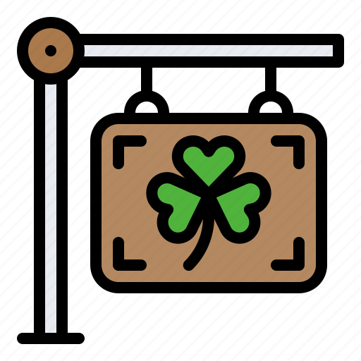 Bar, festival, ireland, saint patrick, shamrock, shop, sign icon - Download on Iconfinder
