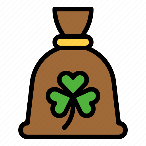 Bag, festival, money bag, saint patrick, shamrock icon - Download on Iconfinder