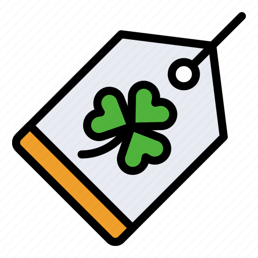 Festival, ireland, saint patrick, shamrock, tag icon - Download on Iconfinder