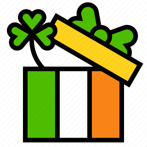Clover, gift box, ireland, present, shamrock, stpatrick icon - Download on Iconfinder